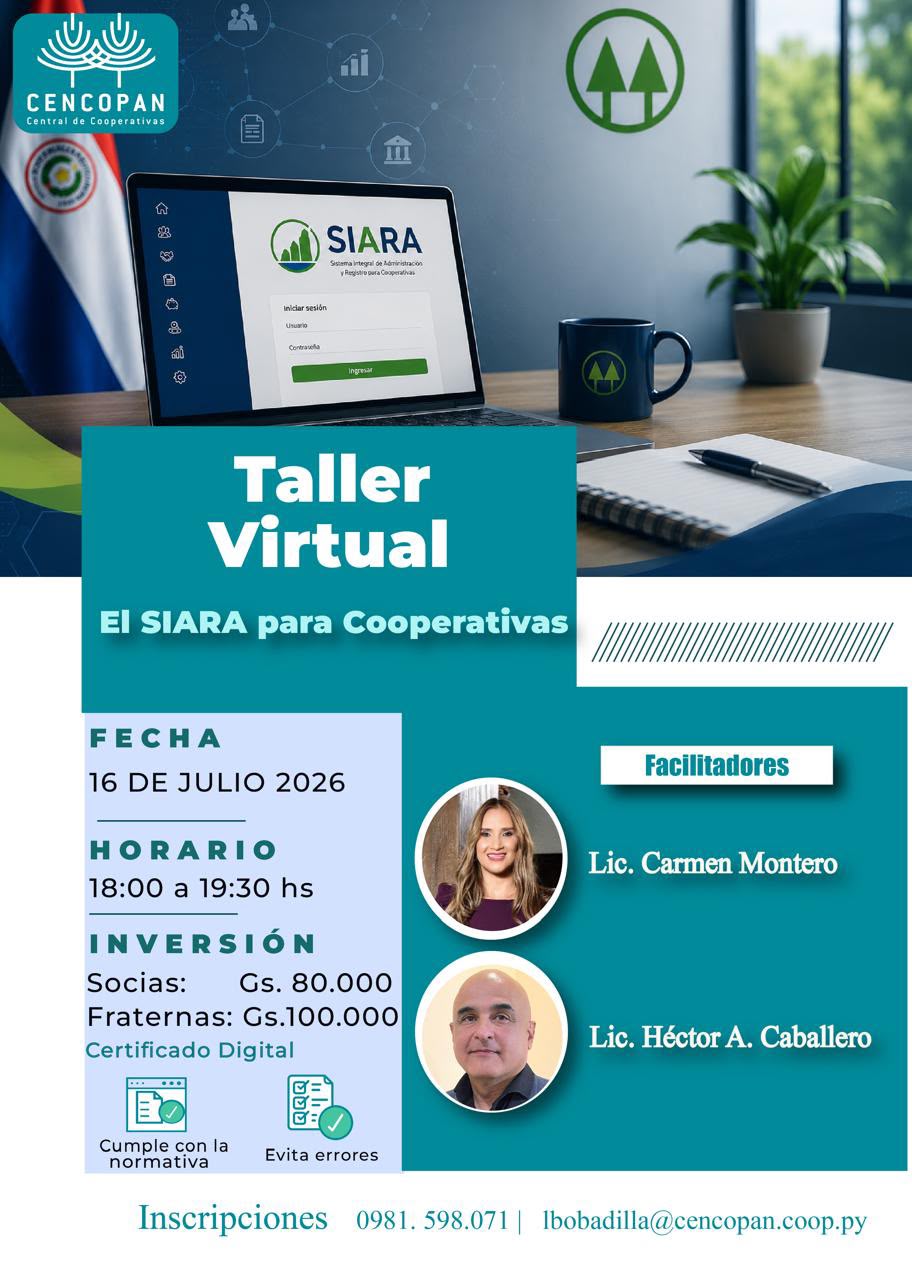 Taller Virtual el Siara para Cooperativas 16/07/26